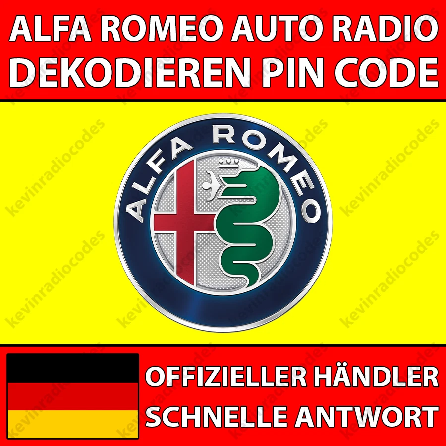 ✅ALFA ROMEO RADIO DEKODIEREN PIN CODE 147 159 4C BRERA GIULIETTA GT MITO SPIDER✅ - Bild 1 von 4