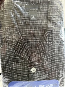 Bill Blass Pajamas Men’s Plaid 2X 100% Cotton Cuff Sleeve Comfy Cabin Wear - Imagen 1 de 4