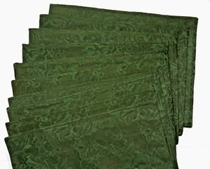 Juego de 10 manteles individuales verdes jacquard 14 x 18,5 nuevos sin etiquetas - Imagen 1 de 9