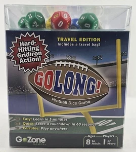 Go Long Football Dice Game Go! Zone Games Travel Ages 8+ New - Picture 1 of 6