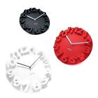 3d Digital Fashion Simplicity Round Silent Wall Clock Red Office Home Room Decor