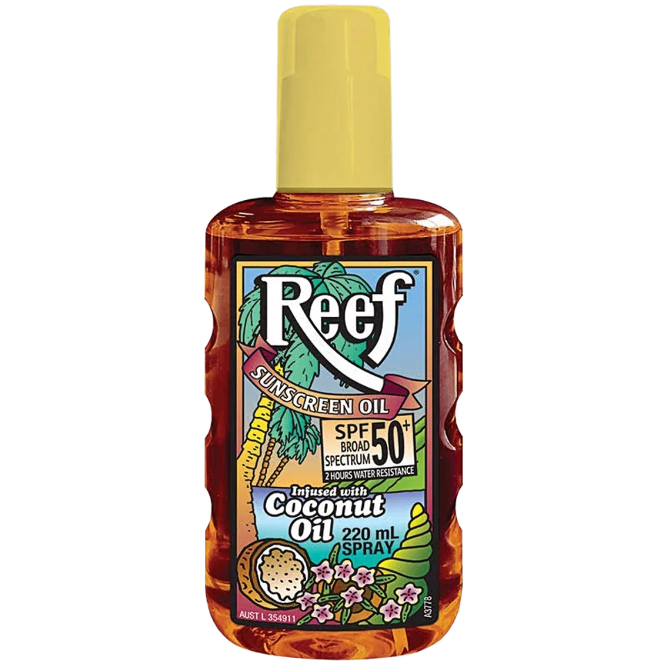 Reef Coconut Sunscreen Oil Spray SPF 50+ 220mL UVA/UVB Broad Spectrum - image 1 of 1