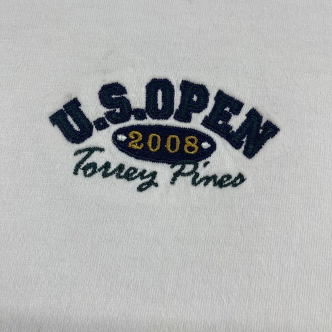 US Open 2008 Torrey Pines T-Shirt Mens Extra Large White Embroidered Logo Golf Cover