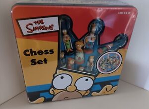 The Simpsons Chess Set in Tin Collector's Box Complete Original Cardinal Games♟️