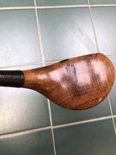 Hickory Golf Club Rare Beechwood Large Head Spoon With Black Face Insert Lovely