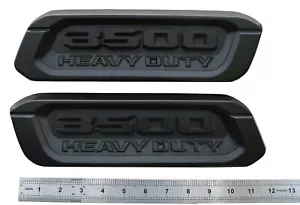 2pcs HEAVY DUTY Emblem Left Right Side for R-A-M 19-22 3500 Hood Matte Black - Picture 1 of 4