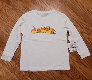 NWT Candy Corn Halloween Fall Long Sleeve T-Shirt by Mustard & Ketchup Kids - Picture 1 of 3