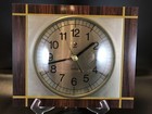 Horloge murale JAZ années 60 – grande horloge vintage en formica – 26×21 cm