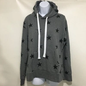 Esstive Athletic Apparel M Gray Stars Cotton Blend Hoodie Pullover - Picture 1 of 5