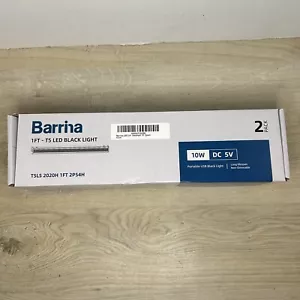 Barrina T5 LED Black Light Bar 10W 1 Ft Portable USB 2 Pack Open Box - Picture 1 of 4