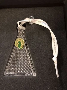 Waterford  NEW Crystal Christmas flat tree signed 3.5" boxed with crystal bead  - Picture 1 of 11