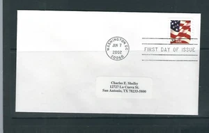 US 2002 issue /  Flag . Self Adhesive Coil FDC . No Cachet - Picture 1 of 1