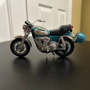Matchbox Harley-Davidson Motorized Stunt Cycle FXR Low Rider Model Teal Dmgd Box - Picture 1 of 6