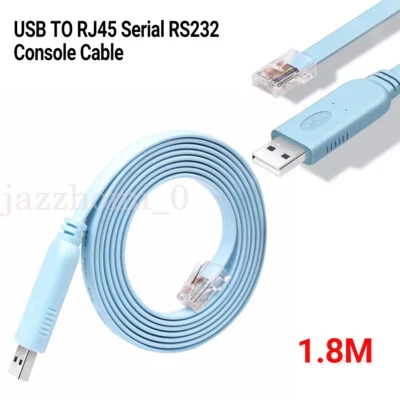 Blue 1.8M USB TO RJ45 Serial Console Cable Express Net Cable for Cisco Routers - Image 1 of 4