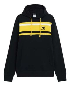 Diadora Sweatshirt 179268 Hoodie Slam Hoodie Man Cotton Black - Picture 1 of 2