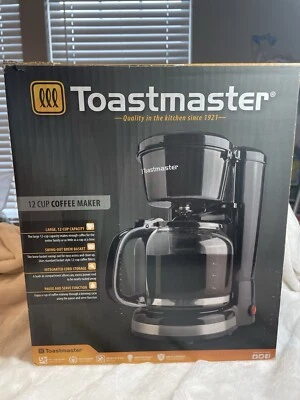 TOASTMASTER 12 Cup Coffee Maker, NIB!!!  Black, Swing Out Brew Basket, BRAND NEW - Image 1 of 4