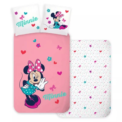 Disney Minnie Mouse Whisper Cotton Quilt Cover Set Cot Toddler Bed Size - image 1 of 2