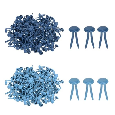 1000 PCS Paper Brass Fasteners Split Pins, Sky Blue/Dark Blue, 4.5 x 8 mm Foto 1 de 4