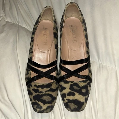 Туфли на каблуках с леопардовым принтом ANYI LU сделано в Италии - Изображение 1 из 4