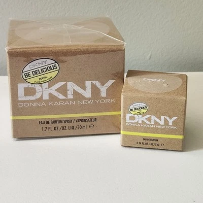 DKNY Be Delicious Mujer Eau de Parfum 1.7 OZ Bonificación Tamaño de Viaje 0.24 OZ SELLADO Foto 1 de 4