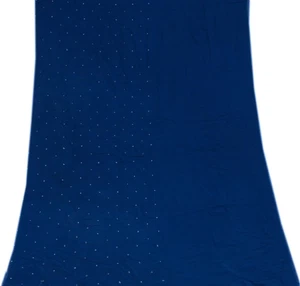 Sushila Vintage blauer Sari Rest Schrott reiner Georgette Mukesh Arbeit Handarbeit Stoff - Bild 1 von 6
