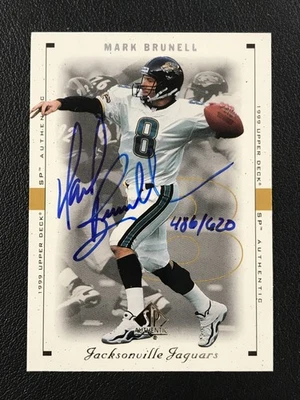 2000 SP Authentic Buyback Auto #38 Mark Brunell Jaguars ON-CARD AUTO /620 - Image 1 of 2