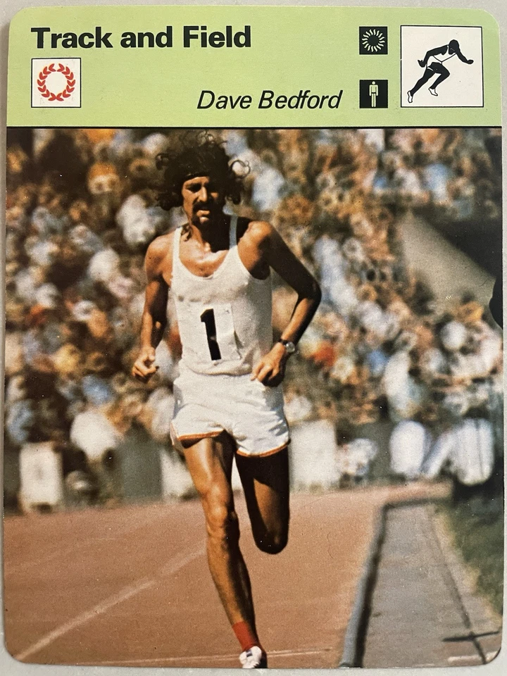Tarjeta de atletismo Sportscaster 1978 Dave Bedford Foto 1 de 2