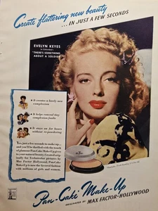 Max Factor Hollywood Evelyn Keyes Theres Something About A Soldier Print Ad 1943 - Bild 1 von 4