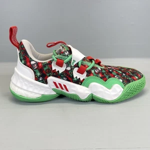 Adidas Trae Young 1 Schuhe Herren Größe 6 grün rot Weihnachten Urlaub Boost Turnschuhe - Bild 1 von 10