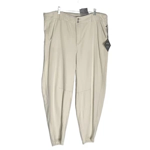 Pantaloni pantaloni nuovi Ava +Viv taglia 17 junior ecrù bianchi senza spacco vita fascia - Foto 1 di 11