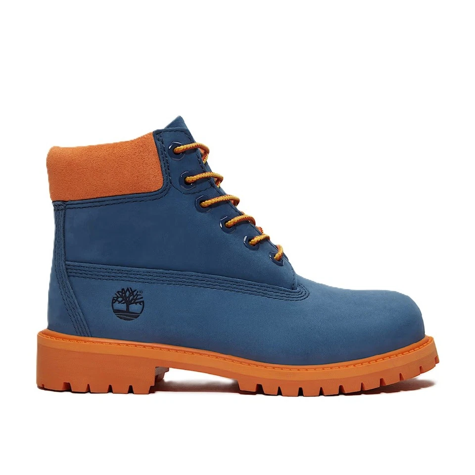 Bota infantil Timberland Premium 6 polegadas azul escuro nobuck (TB0A6BE6 EP2) - Imagem 1 de 4