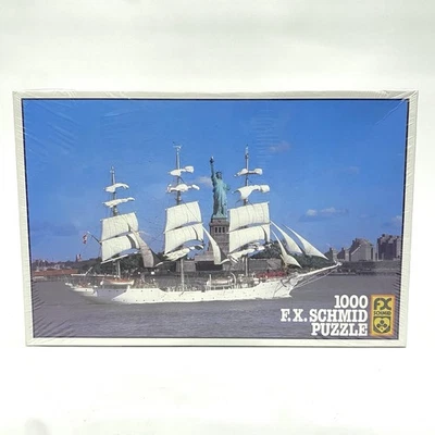Vtg NEW 1986 FX. Schmid Puzzle 1000 Pc New York City Christian Radich 26½” x 17” - Image 1 of 4