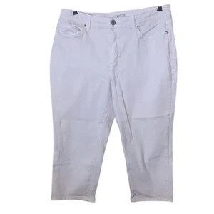 Croft & Barrow weiße Caprijeans hoher Bund Damen 14 - Bild 1 von 7