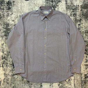 Mens Vintage Y2K YSL Yves Saint Laurent Small Check Long Sleeve Shirt Large L - Picture 1 of 7