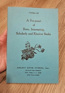 Argosy Book Store Katalog 647 Ein Pot-Pouri seltener, interessanter, schwer fassbarer Bücher - Bild 1 von 8