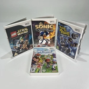 Pacchetto giochi Nintendo Wii The Sims Star Wars Raving Rabbits Sonic lotto X4 - Foto 1 di 14