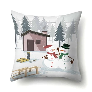 Cute Christmas Decoration Pillowcase Interior Atmosphere Pillowcase 45x45cm 1PC - Picture 1 of 12