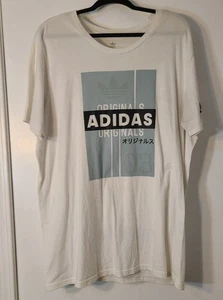Adidas Originals T-Shirt Men Size XL Graphic Print Logo Vintage 2003 White  - Picture 1 of 5