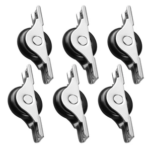  Ruedas enrollables para puerta corredera 6 piezas: herrajes para gabinete corredera para rodillo de puerta de armario - Imagen 1 de 12