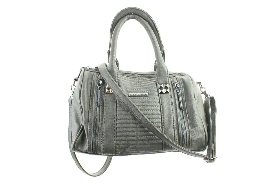 Rampage Gray Quilted Satchel OSFA - Image 1 of 4