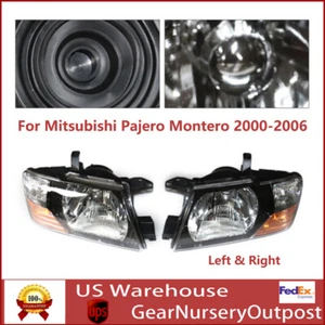 Headlights Head Lights Lamps 2000-2006 For Mitsubishi Pajero Montero L + R Set - Picture 1 of 13
