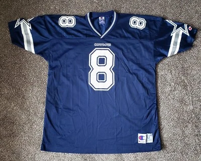 Camiseta deportiva Champion para hombre azul Troy Aikmen #8 NFL Dallas Cowboys talla 52  Foto 1 de 4