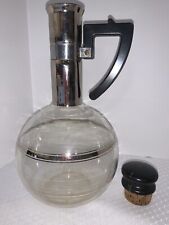1949 Inland Blown Glass Carafe Bakelite Handle, Coffee, Tea