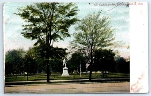 Postkarte IN Indianapolis St. Clair Park Vintage Ansicht N7 - Bild 1 von 2