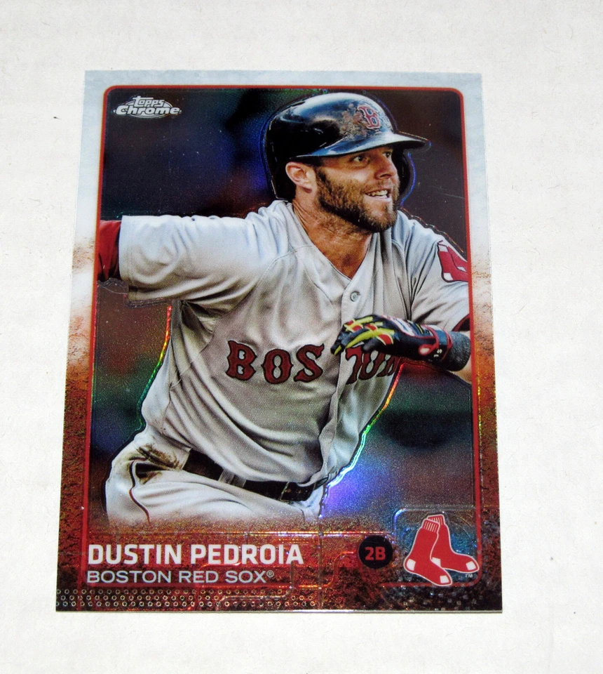 2015 Topps Chrome Refractor 172 Dustin Pedroia  Red Sox - Image 1 of 1