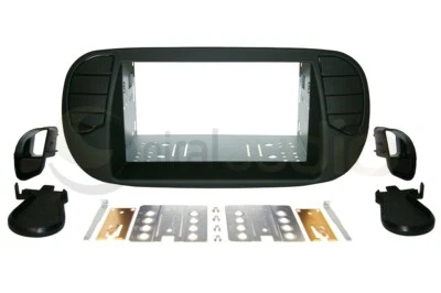 FIAT 500 2012-2015 Aftermarket Radio Dash Kit 2DIN RUBBERIZED BLACK KT-FI001RB - Image 1 of 2