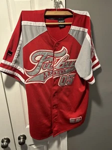 Camiseta de béisbol vintage Fubu 05 Champions Collection para hombre XL roja y gris - Imagen 1 de 8