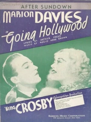 Afternoon Sundown Marion Davies Going Hollywood Sheet Music Film Soundtrack F2Q - Image 1 of 4