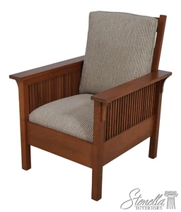 67192: STICKLEY Cherry Spindle Morris Style Lounge Chair - Picture 1 of 24