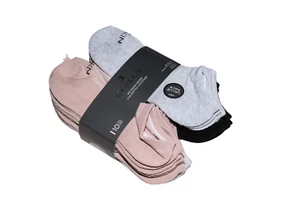 Danskin No Show Socks Women 10 Pair Pack Black Gray Pink Size 4-10 Value Set - Picture 1 of 4